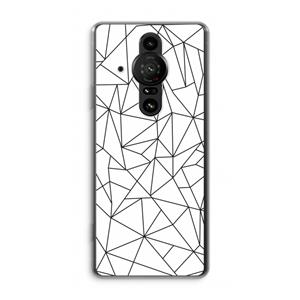 CaseCompany Geometrische lijnen zwart: Sony Xperia Pro-I Transparant Hoesje
