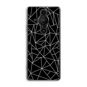 CaseCompany Geometrische lijnen wit: Sony Xperia Pro-I Transparant Hoesje