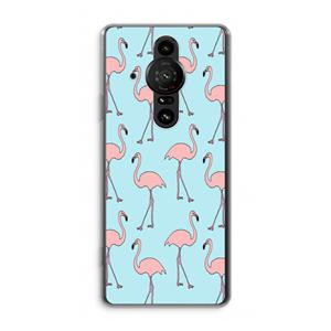 CaseCompany Anything Flamingoes: Sony Xperia Pro-I Transparant Hoesje