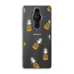 CaseCompany Ananasjes: Sony Xperia Pro-I Transparant Hoesje