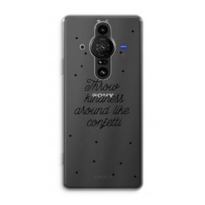 CaseCompany Confetti: Sony Xperia Pro-I Transparant Hoesje