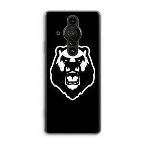 CaseCompany Angry Bear (black): Sony Xperia Pro-I Transparant Hoesje