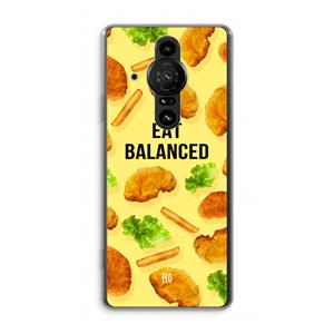CaseCompany Eat Balanced: Sony Xperia Pro-I Transparant Hoesje