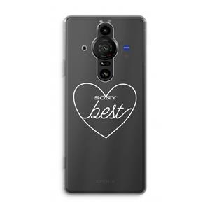CaseCompany Best heart pastel: Sony Xperia Pro-I Transparant Hoesje