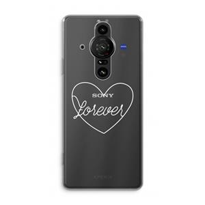 CaseCompany Forever heart pastel: Sony Xperia Pro-I Transparant Hoesje