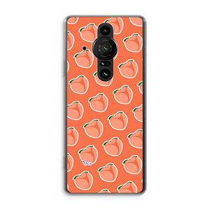 CaseCompany Just peachy: Sony Xperia Pro-I Transparant Hoesje