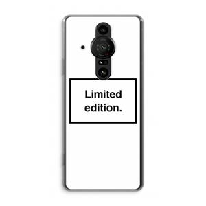 CaseCompany Limited edition: Sony Xperia Pro-I Transparant Hoesje