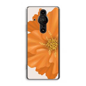 CaseCompany Orange Ellila flower: Sony Xperia Pro-I Transparant Hoesje