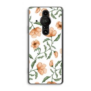 CaseCompany Peachy flowers: Sony Xperia Pro-I Transparant Hoesje
