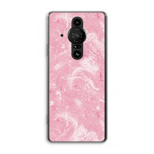 CaseCompany Abstract Painting Pink: Sony Xperia Pro-I Transparant Hoesje