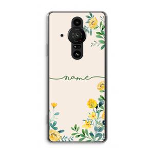 CaseCompany Gele bloemen: Sony Xperia Pro-I Transparant Hoesje