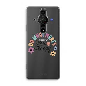 CaseCompany Happy days: Sony Xperia Pro-I Transparant Hoesje