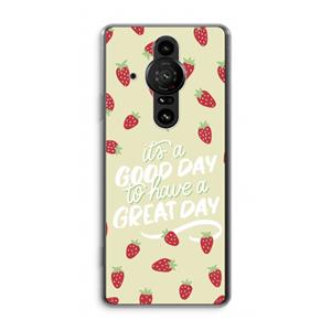 CaseCompany Don't forget to have a great day: Sony Xperia Pro-I Transparant Hoesje