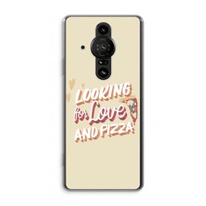 CaseCompany Pizza is the answer: Sony Xperia Pro-I Transparant Hoesje