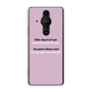 CaseCompany gij zijt ook iemand: Sony Xperia Pro-I Transparant Hoesje
