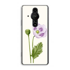 CaseCompany Purple poppy: Sony Xperia Pro-I Transparant Hoesje
