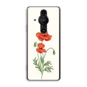 CaseCompany Red poppy: Sony Xperia Pro-I Transparant Hoesje