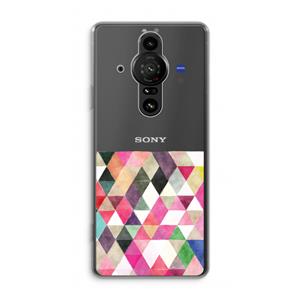CaseCompany Gekleurde driehoekjes: Sony Xperia Pro-I Transparant Hoesje