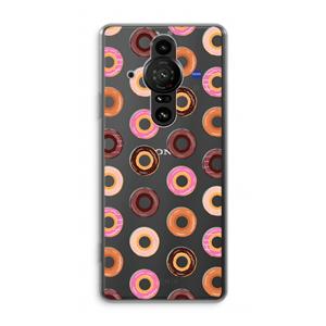CaseCompany Donuts: Sony Xperia Pro-I Transparant Hoesje