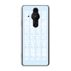 CaseCompany Hotline bling blue: Sony Xperia Pro-I Transparant Hoesje