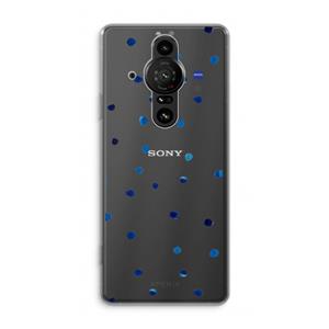 CaseCompany Blauwe stippen: Sony Xperia Pro-I Transparant Hoesje