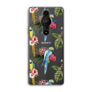 CaseCompany Kleurrijke papegaaien: Sony Xperia Pro-I Transparant Hoesje
