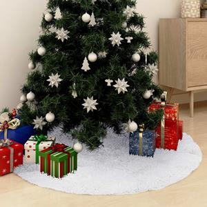 Weihnachtsbaumdecke Weiß 90 cm Kunstpelz vidaXL - Weiß