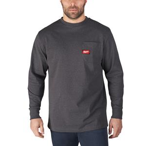 Milwaukee WTLSG-XL | Work T-shirt long sleeve grijs - 4933478240