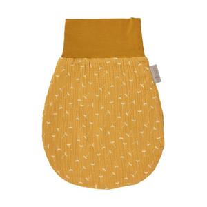 KraftKids Babyschlafsack »Musselin gelb Pusteblumen«, Herbst/Winter-Variante, 100% Baumwolle, hochwärtiger Stoff, Innen warmer Fleece