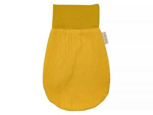 KraftKids Babyschlafsack »Doppelkrepp Gelb Mustard«, Herbst/Winter-Variante, 100% Baumwolle, hochwärtiger Stoff, Innen warmer Fleece