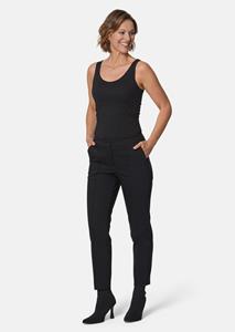 Goldner Fashion Sportieve jersey broek met slankmakende inzet - zwart 