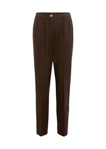 Goldner Fashion Comfortabele broek Carla met gestreken vouw - donkertaupe 