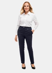 Goldner Fashion Comfortabele broek Anna met gestreken vouw - marine van 