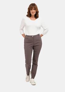 Goldner Fashion Perfecte superstretchbroek Carla - taupe 