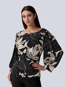 Alba moda Blouse met modieuze bloemenprint  Zwart/Ecru