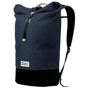 MeroMero Squamish Bag Roll-Top - Rucksack Navy Blue / Cream Leather 20 - 40 L