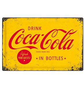 Fiftiesstore Drink Coca-Cola In Bottles Metalen Bord 40 x 60 cm