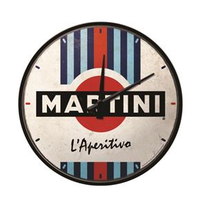 Fiftiesstore Wand Klok Martini L'Aperitivo Racing Stripes
