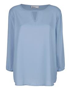 Bluse mit Gummizug am Armsaum Dress In Hellblau