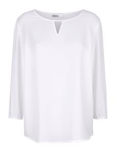 Bluse mit Gummizug am Armsaum Dress In Weiß