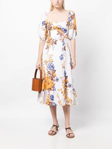 Reformation Jurk met bloemenprint - Wit