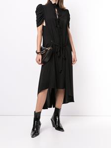 Ann Demeulemeester Asymmetrische jurk - TRILENE BLACK + RIBBON BLACK