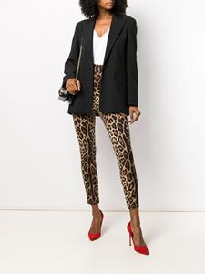 Dolce & Gabbana Cropped broek met luipaardprint - Beige