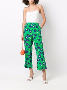 P.A.R.O.S.H. Broek met bloemenprint - Groen