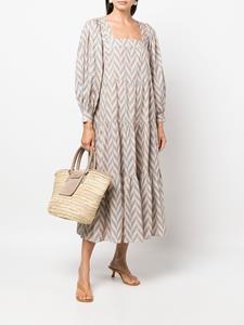 Ulla Johnson Jurk met chevron patroon - Beige