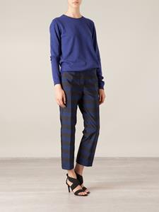 Thom Browne cropped tailored trousers - Blauw