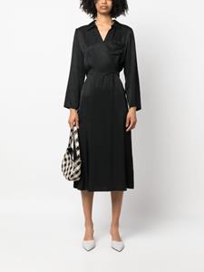 Armani Exchange Midi-jurk met lange mouwen - Zwart
