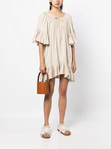 MARANT ÉTOILE Jurk met ruches - Beige