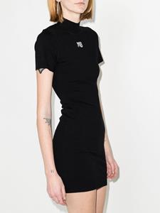 Alexander Wang Jurk met logoprint - Zwart