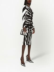 Dolce & Gabbana Jurk met zebraprint - Zwart